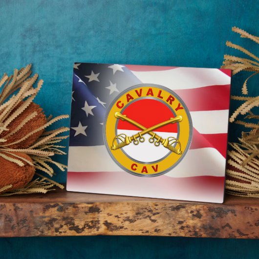 Plaque Photo Vétérinaire de la cavalerie "Cavalier de VAC" (Côté)