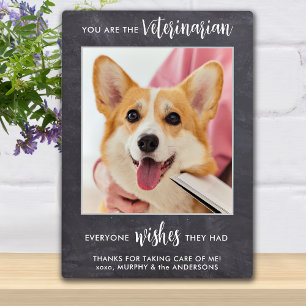 Plaque Photo Veterinarian Thank You Personalized Pet Dog Photo