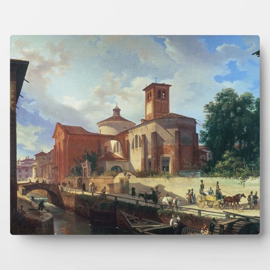 Plaque Photo Via Fatabene Fratelli, Milan 1830 (Devant)