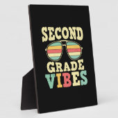 Plaque Photo Vibes de 2e année pour enseignant de 2e année (Côté)