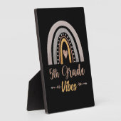 Plaque Photo Vibes de 5e année Arc en ciel Cinquième année Reto (Côté)