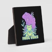 Plaque Photo Vibes de grenouille de yoga (Recto)