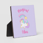 Plaque Photo Vibes Magiques Dormir Unicorne & Étoile de tir (Recto)