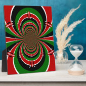 Plaque Photo Vibrant Kenya Vision : Drapeau kényan en miroir (Côté)