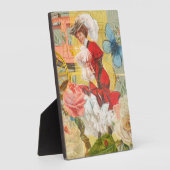 Plaque Photo Victorian Lady Woman Fun Carriage (Côté)