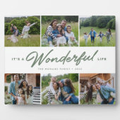 Plaque Photo Vie merveilleuse six photo collage famille (Devant)