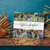 Plaque Photo Vie merveilleuse six photo collage famille (Côté)