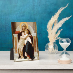 Plaque Photo Vierge avec enfant & Jean le Baptiste, Bouguereau
