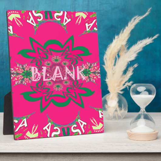 Plaque Photo Vierge bébé vif rose floral violet couleur monogra (Côté)