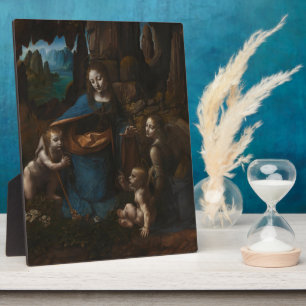 Plaque Photo Vierge des Rochers, Vierge Marie, Jésus, Jean