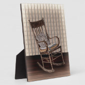 Plaque Photo Vieux fauteuil à roche Vintage vide (Côté)