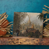 Plaque Photo View of the Great Dadagon Pagoda and Ent Scener (Côté)