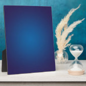 Plaque Photo Vignette Bleue Profonde Grainée Cool (Côté)