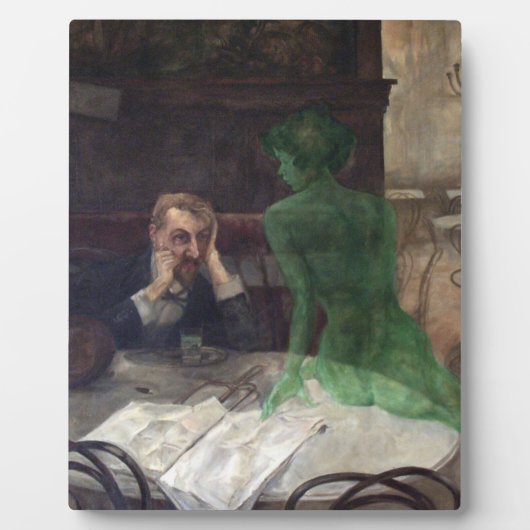 Plaque Photo Viktor Oliva The Absinthe Drinker (Devant)
