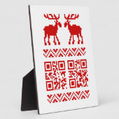 Plaque Photo Vilain Sweater QR Code Bonne année! (Côté)