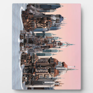 Plaque Photo Ville de fantasy futuriste Art de la skyline de sc