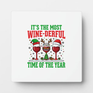 Plaque Photo Vin de Noël Merveilleux Design de Vin Rouge