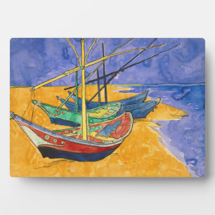 Plaque Photo Vincent van Gogh - Bateaux de pêche sur la plage