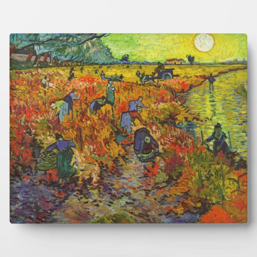 Plaque Photo Vincent van Gogh - Le vignoble rouge (Devant)