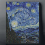 Plaque Photo Vincent Van Gogh - Nuit étoilée. Peinture artistiq<br><div class="desc">Vincent Van Gogh - Peinture de nuit étoilée. OEuvre classique d'un des peintres les plus célèbres du monde. Belles couleurs et tourbillons !</div>