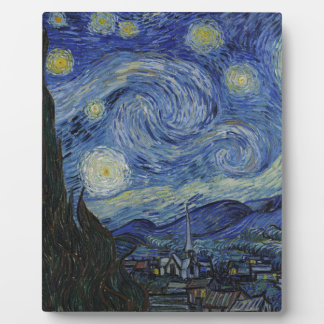 Plaque Photo Vincent Van Gogh - Nuit étoilée. Peinture artistiq