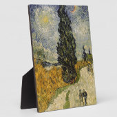 Plaque Photo Vincent van Gogh | Route avec Cyprès, 1890 (Côté)