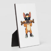 Plaque Photo Vintage Cool French Bulldog Carrying Bone Cartoon  (Côté)