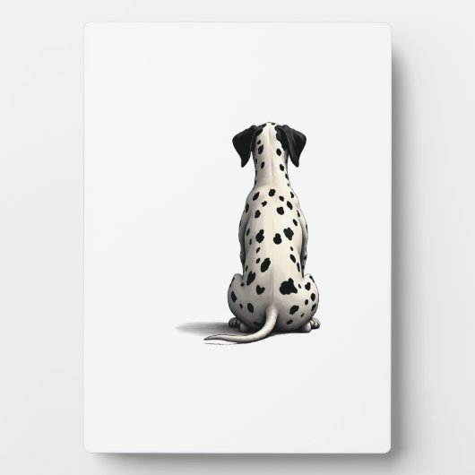 Plaque Photo Vintage Dalmatian Dog From Behind Illustration Min (Devant)