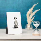 Plaque Photo Vintage Dalmatian Dog From Behind Illustration Min (Côté)