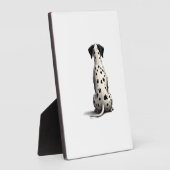 Plaque Photo Vintage Dalmatian Dog From Behind Illustration Min (Côté)
