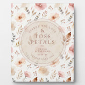 Plaque Photo Vintage Floral PInk Shades Toss Petals TLW26 (Devant)