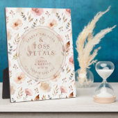 Plaque Photo Vintage Floral PInk Shades Toss Petals TLW26 (Côté)