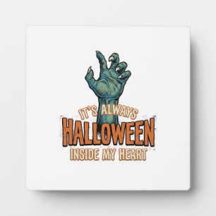 Plaque Photo Vintage Halloween à l'intérieur de mon cœur Monstr