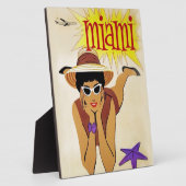 Plaque Photo Vintage Miami Beach (Côté)