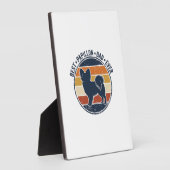 Plaque Photo Vintage Papillon Dog Dad Retro Sunset Shirt Design (Côté)