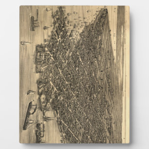 Plaque Photo Vintage Pictorial Map of Key West FL