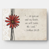 Plaque Photo Vintage Red Daisy (Devant)