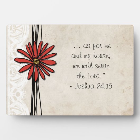 Plaque Photo Vintage Red Daisy (Devant)