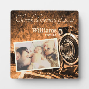 Plaque Photo Vintage retro classique caméra rustique famille pe