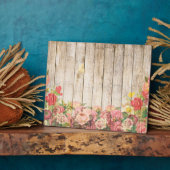 Plaque Photo Vintage Russe Romantique Rose Bois (Côté)