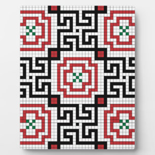 Plaque Photo Vintage style transparent noir blanc et carrelage 