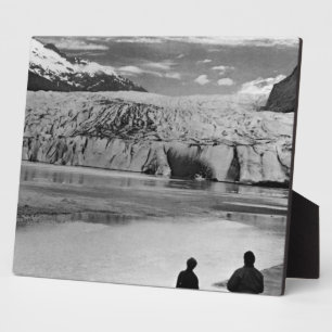 Plaque Photo Vintage USA Alaska Mendenhall glacier Juneau 1970