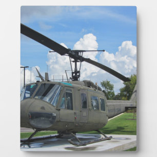 Plaque Photo Vintage Vietnam Uh-1 Huey