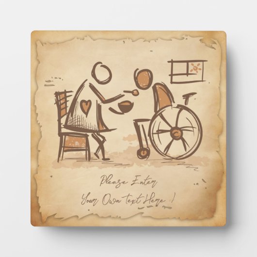 Plaque Photo Vintage Vieux Mode Aide-soignant, Infirmière (Devant)