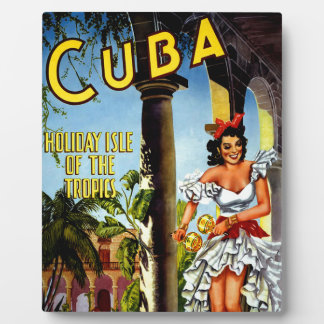 Plaque Photo Vintage voyage de danseuse cubaine