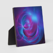 Plaque Photo Violet bleu et rose Cosmique Tourbillonnant fracta (Recto)