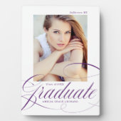 Plaque Photo Violet | Eloquence Graduation Photo (Devant)