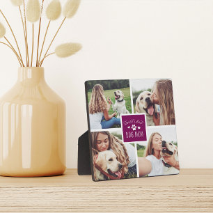Plaque Photo Violet World's Best Dog Mom Photo Collage