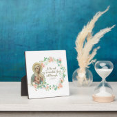 Plaque Photo Virgin Mary Fatima Catholic Religious  Floral (Insitu)