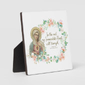 Plaque Photo Virgin Mary Fatima Catholic Religious  Floral (Recto)